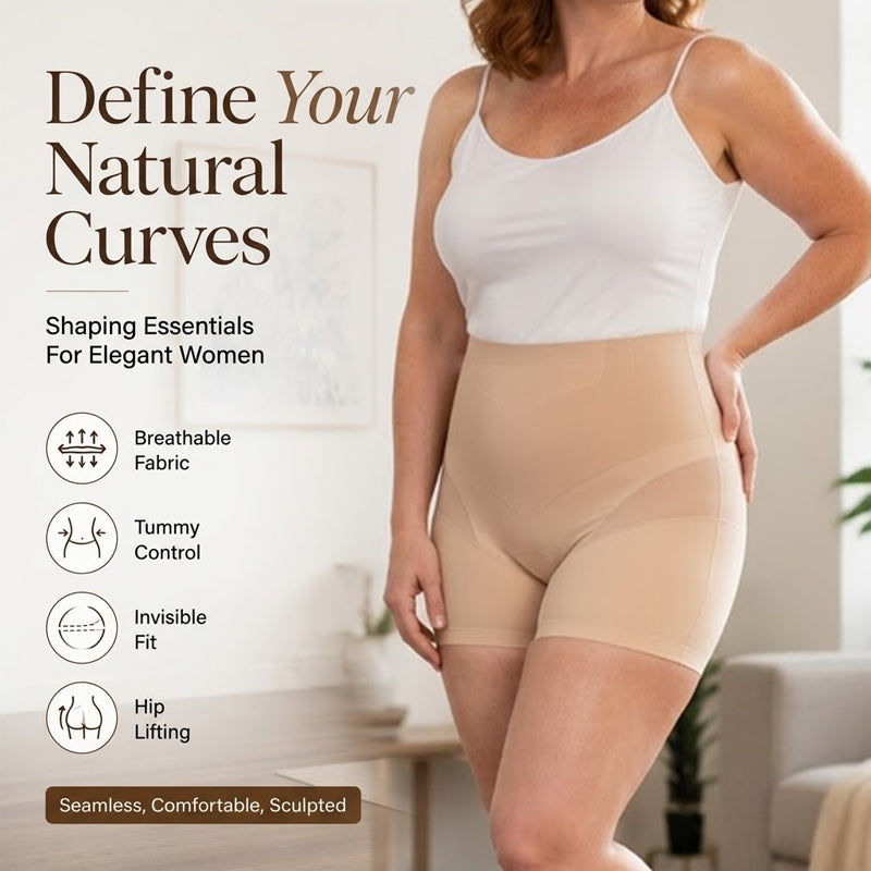 Women's Seamless High-Waist Tummy Control Boyshorts