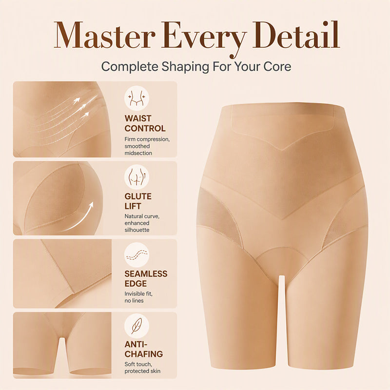Women's Seamless High-Waist Tummy Control Boyshorts