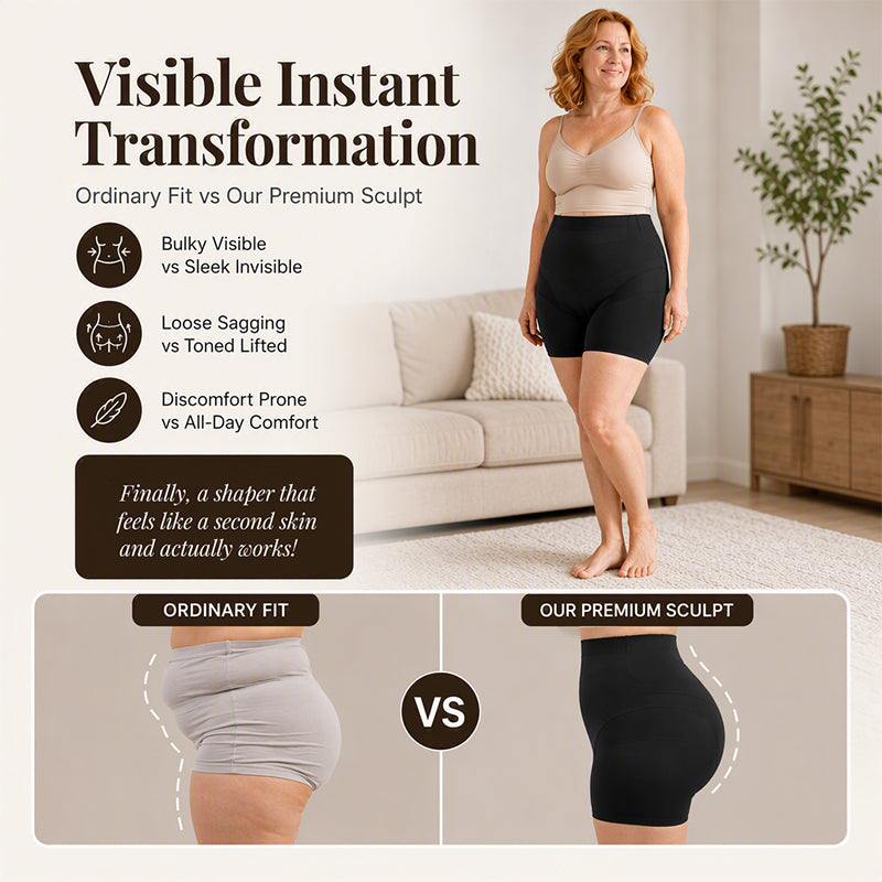 Women's Seamless High-Waist Tummy Control Boyshorts