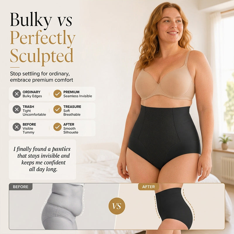 Women's Jacquard High-Waist Tummy Control Panties