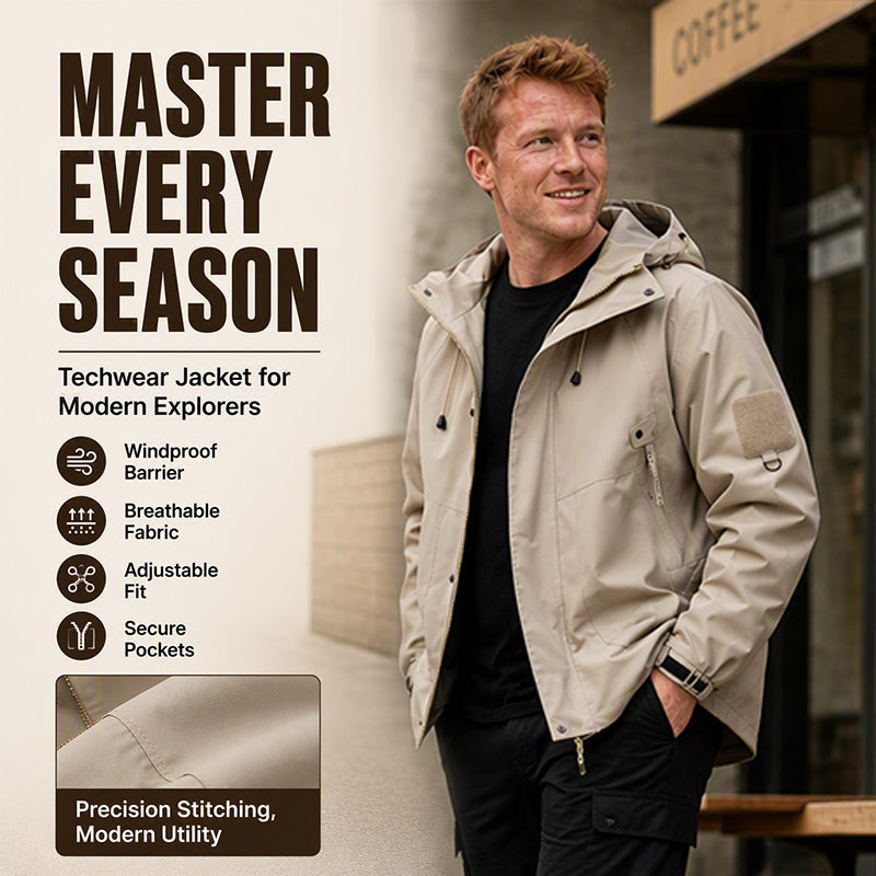 Men's Windproof Cargo Jacket