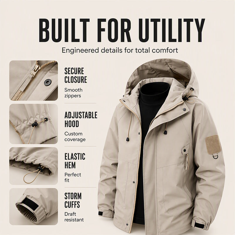 Men's Windproof Cargo Jacket