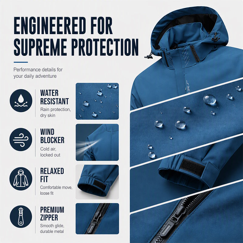 Men's Waterproof Outdoor Hooded Jacket