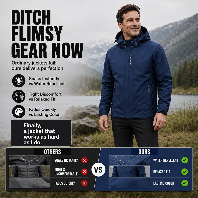 Men's Waterproof Outdoor Hooded Jacket