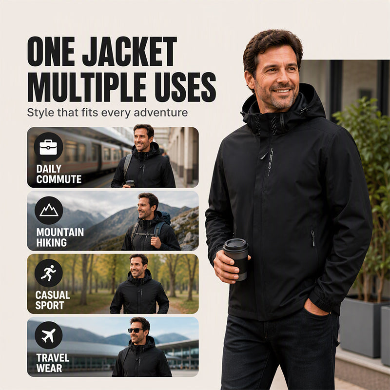 Men's Waterproof Outdoor Hooded Jacket