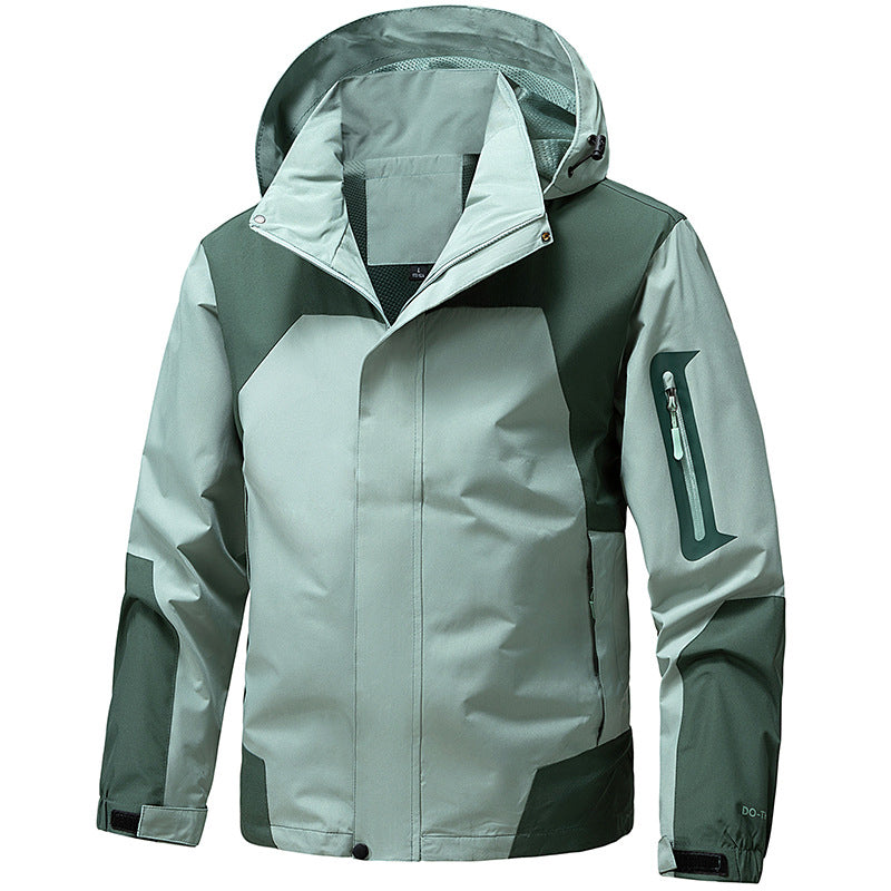Men's Color-Block Windproof Outdoor Jacket