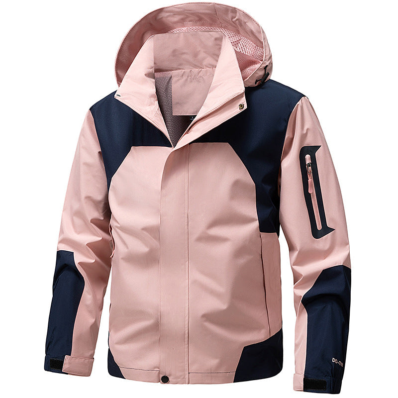 Men's Color-Block Windproof Outdoor Jacket