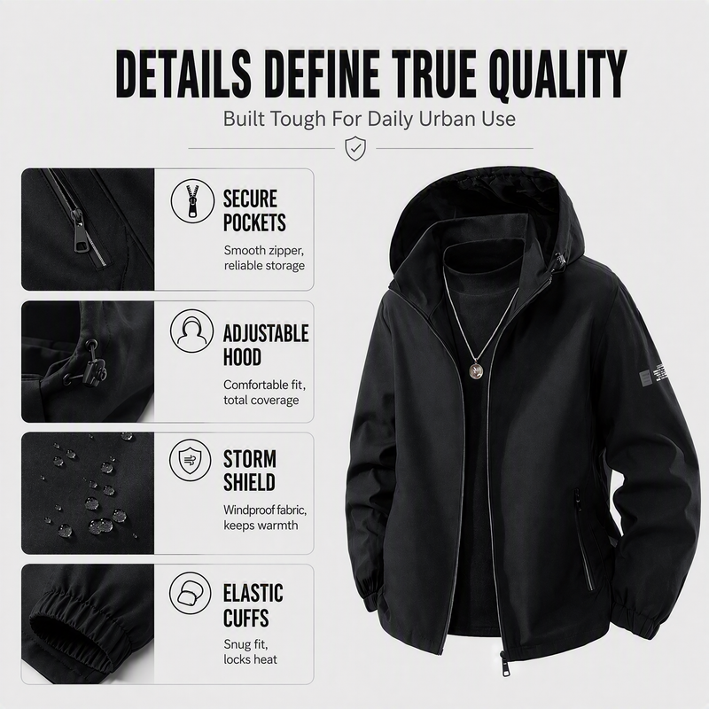 Men's Casual Windproof Hooded Jacket