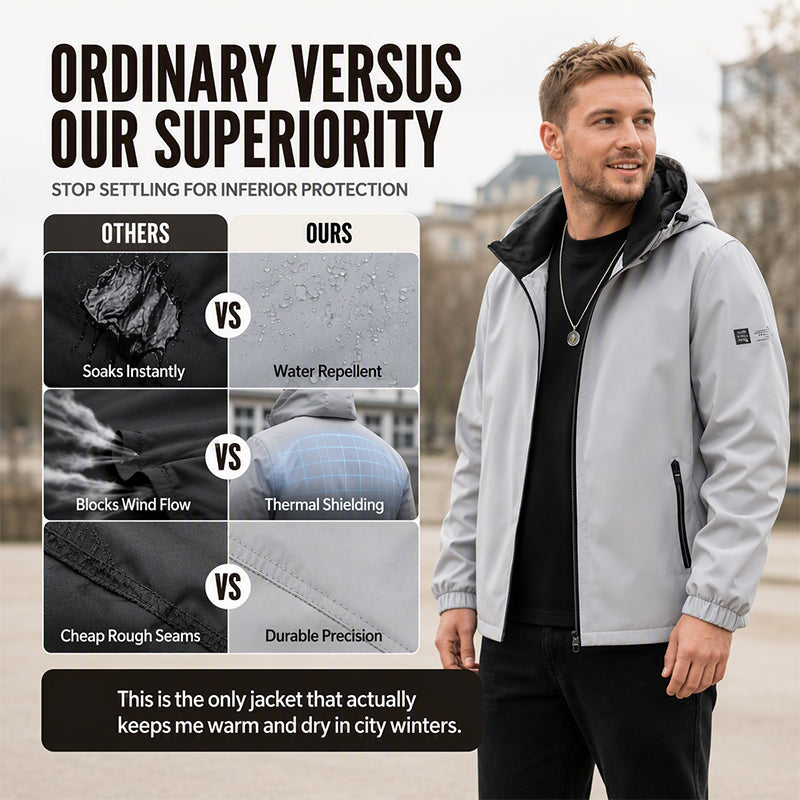 Men's Casual Windproof Hooded Jacket