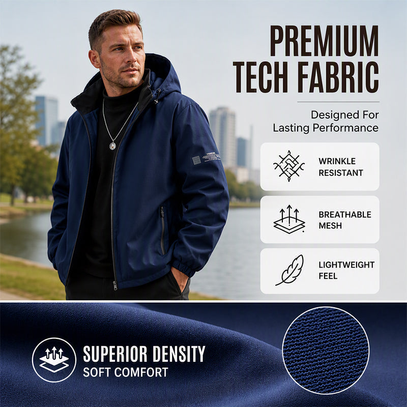 Men's Casual Windproof Hooded Jacket