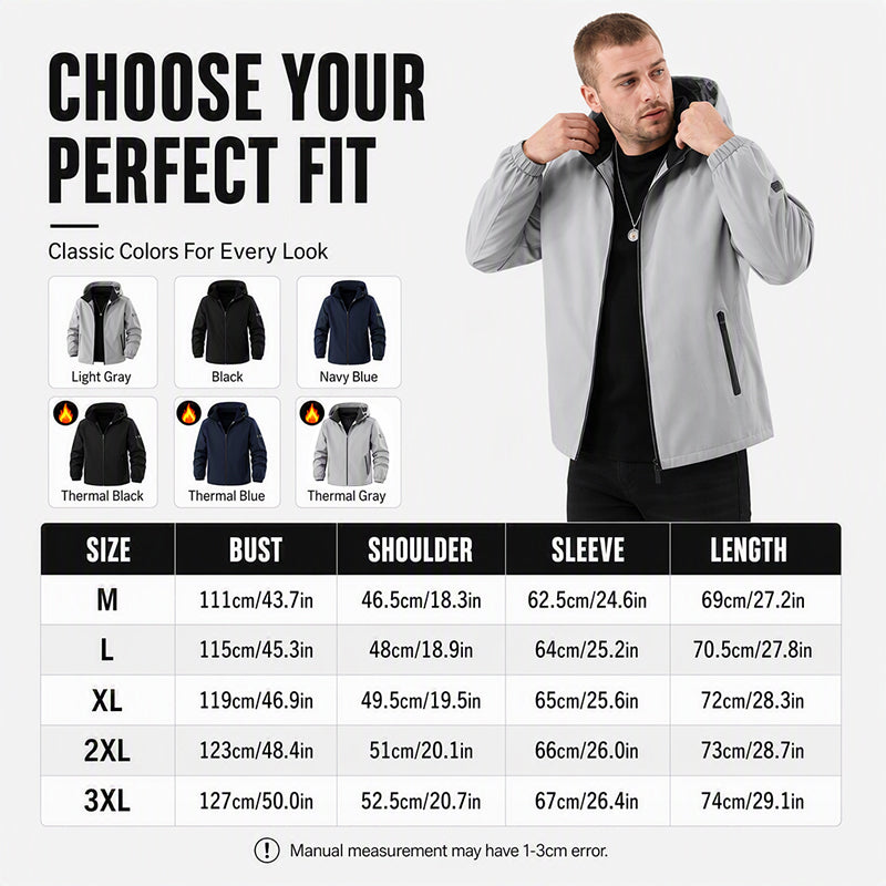 Men's Casual Windproof Hooded Jacket