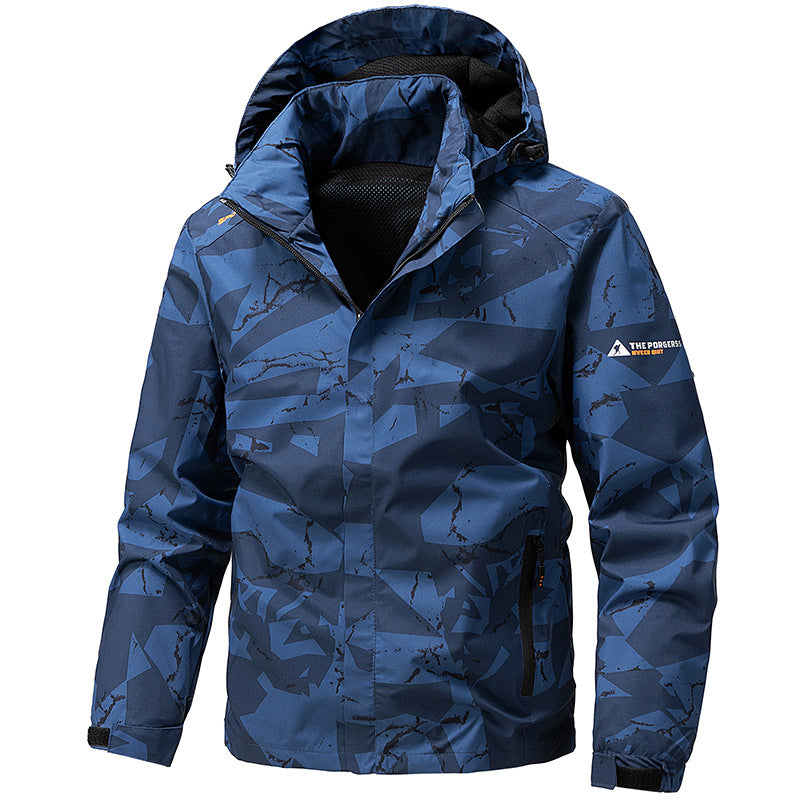 Men's Windproof Hooded Camouflage Jacket