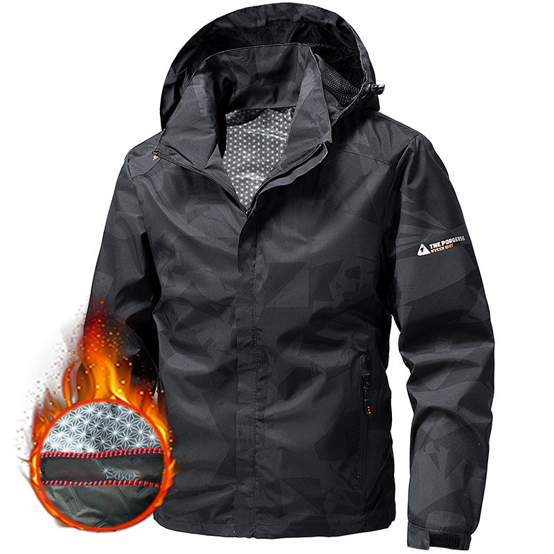 Men's Windproof Hooded Camouflage Jacket