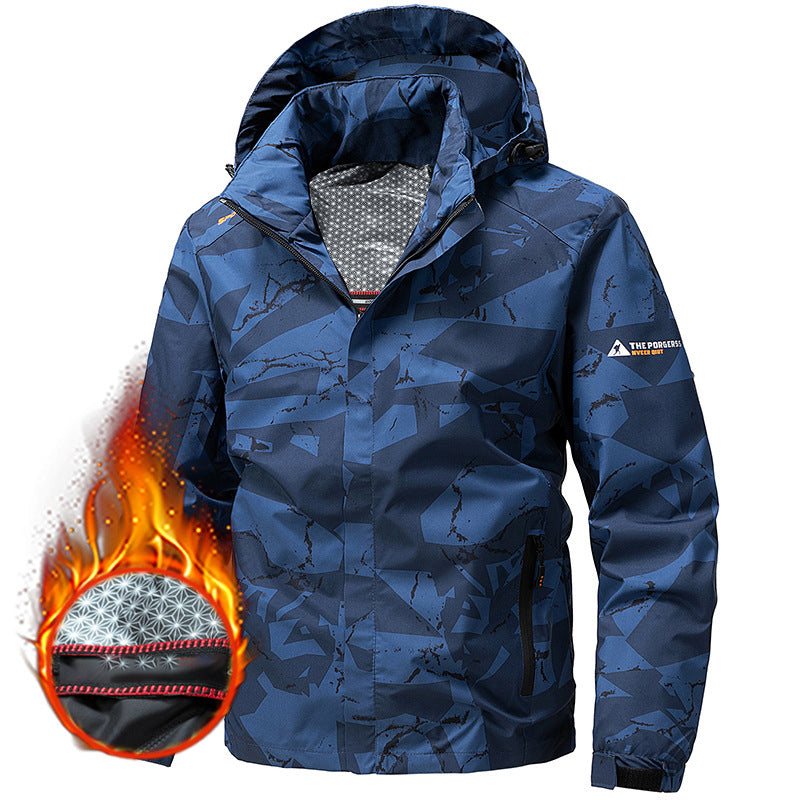 Men's Windproof Hooded Camouflage Jacket