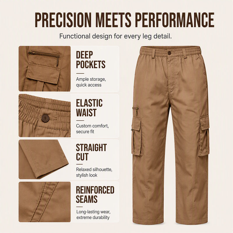 Men's Loose Fit Straight Leg Cargo Pants
