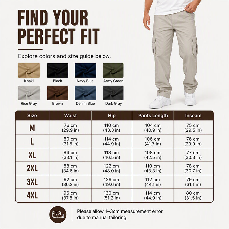Men's Loose Fit Straight Leg Cargo Pants