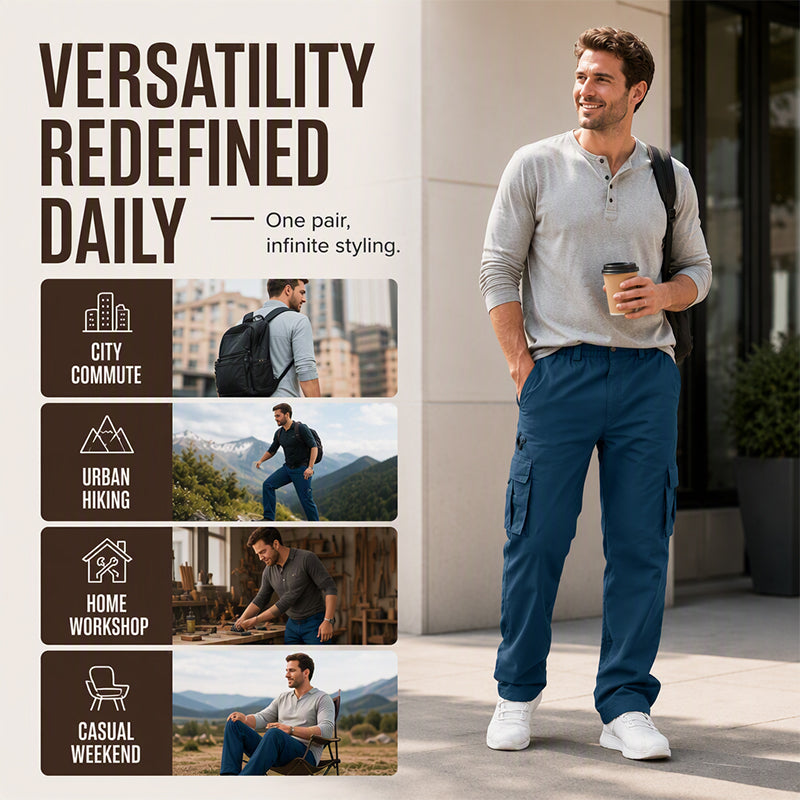 Men's Loose Fit Straight Leg Cargo Pants