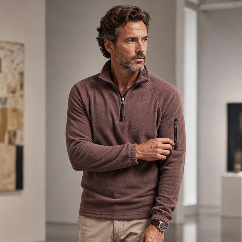 Men's Half Zip Polar Fleece Pullover