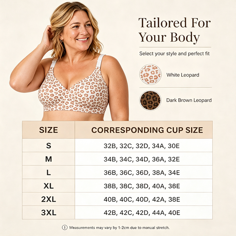 Women's Leopard Print Wireless Push-Up Bra