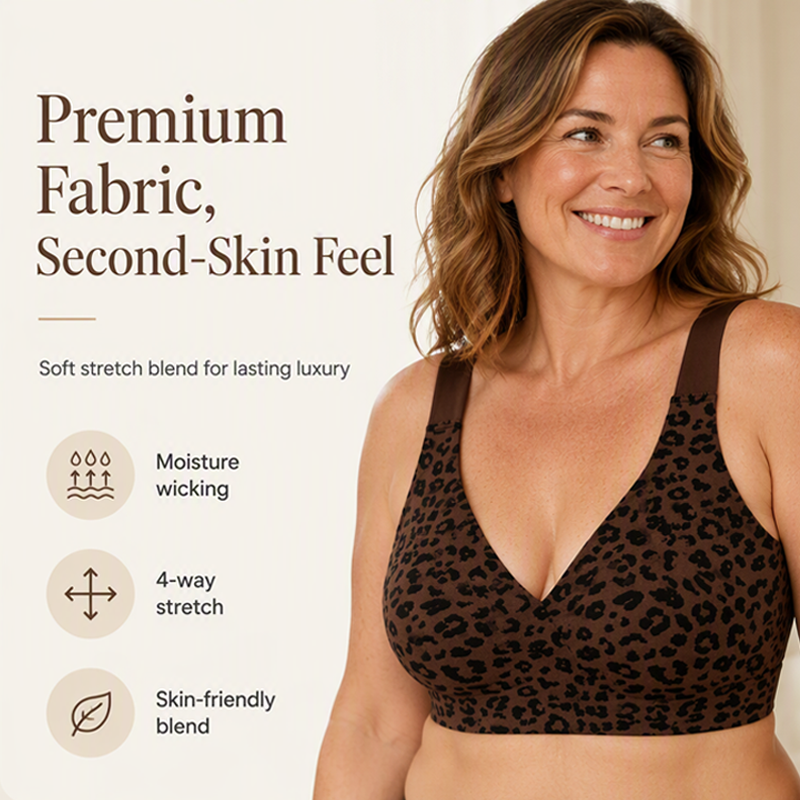 Women's Leopard Print Wireless Push-Up Bra