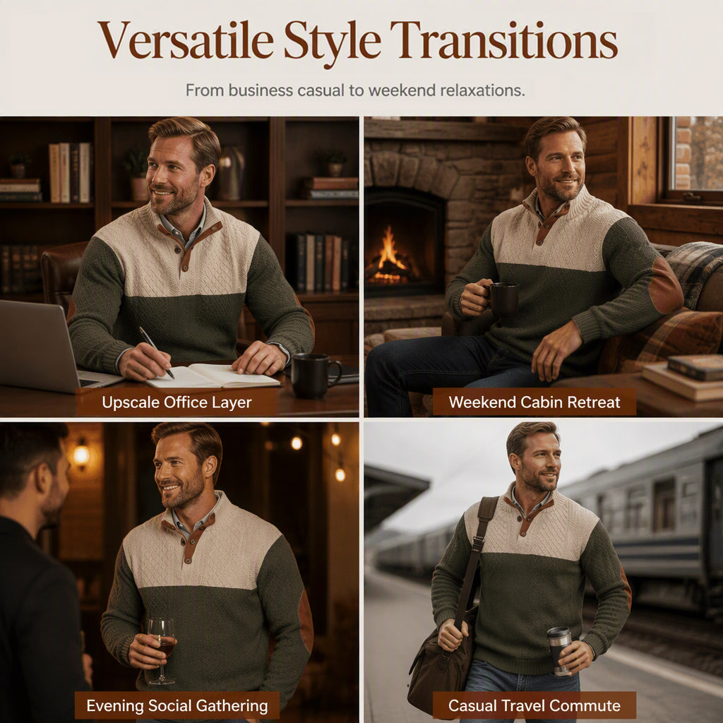 Men's Patchwork Sports Sweatshirt