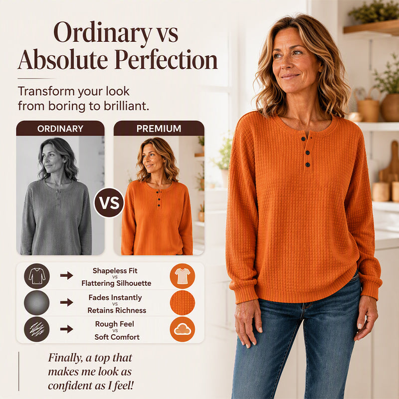 Men's Casual Waffle Knit Sweatshirt