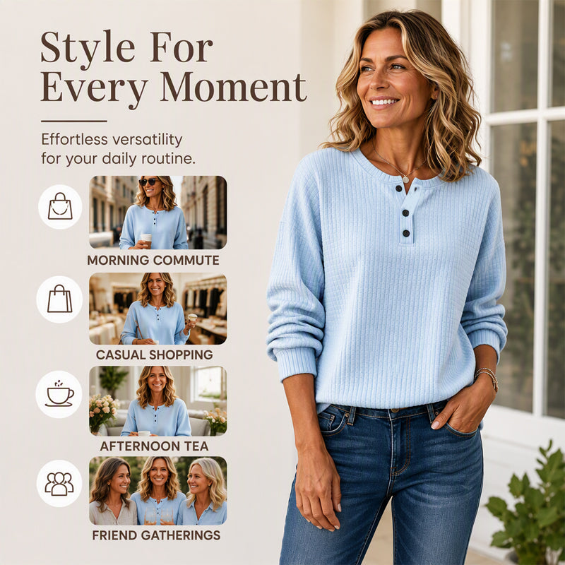 Men's Casual Waffle Knit Sweatshirt
