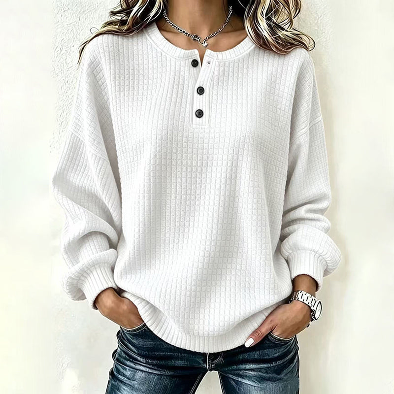 Men's Casual Waffle Knit Sweatshirt