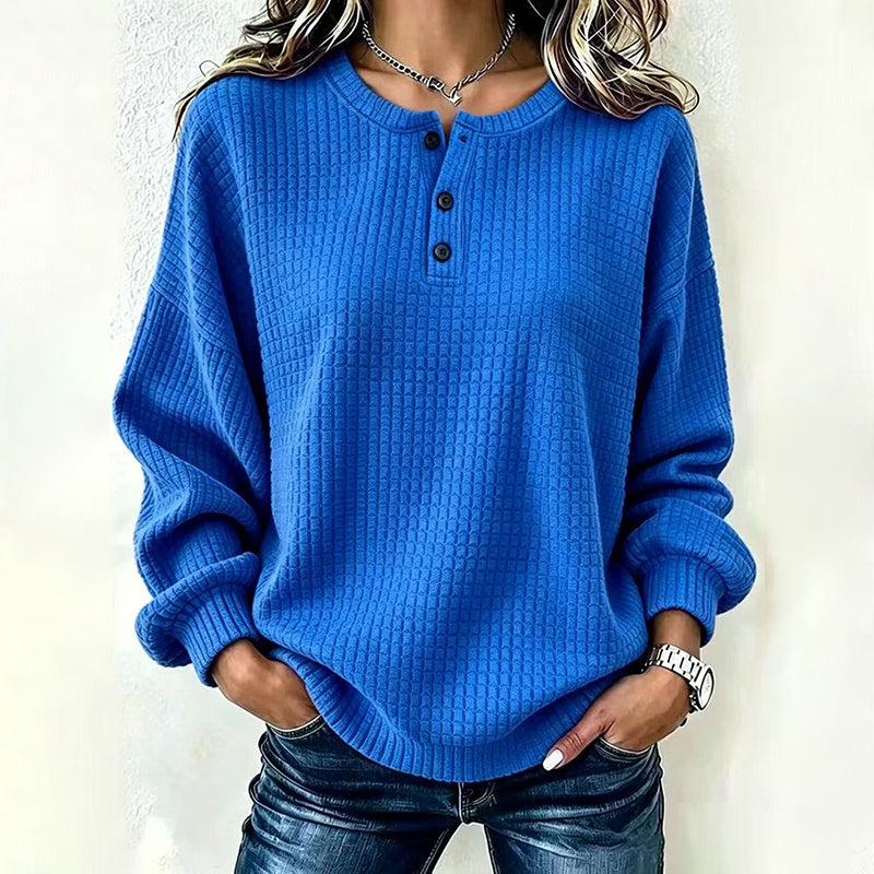 Men's Casual Waffle Knit Sweatshirt