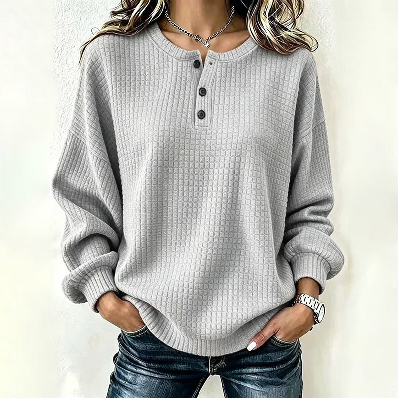 Men's Casual Waffle Knit Sweatshirt