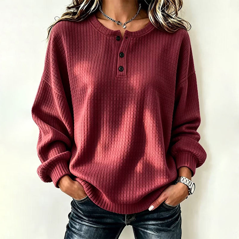Men's Casual Waffle Knit Sweatshirt