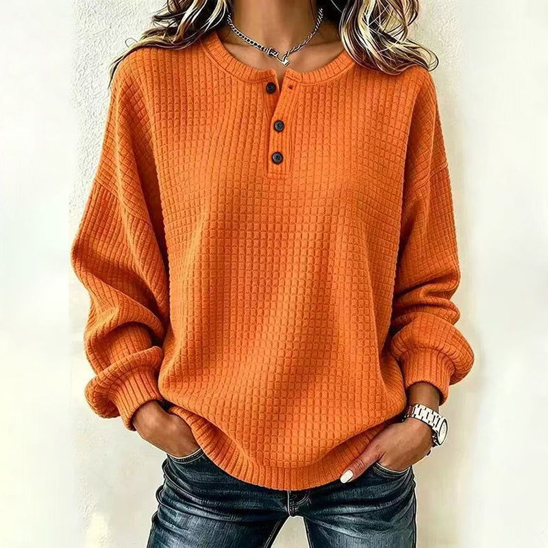 Men's Casual Waffle Knit Sweatshirt