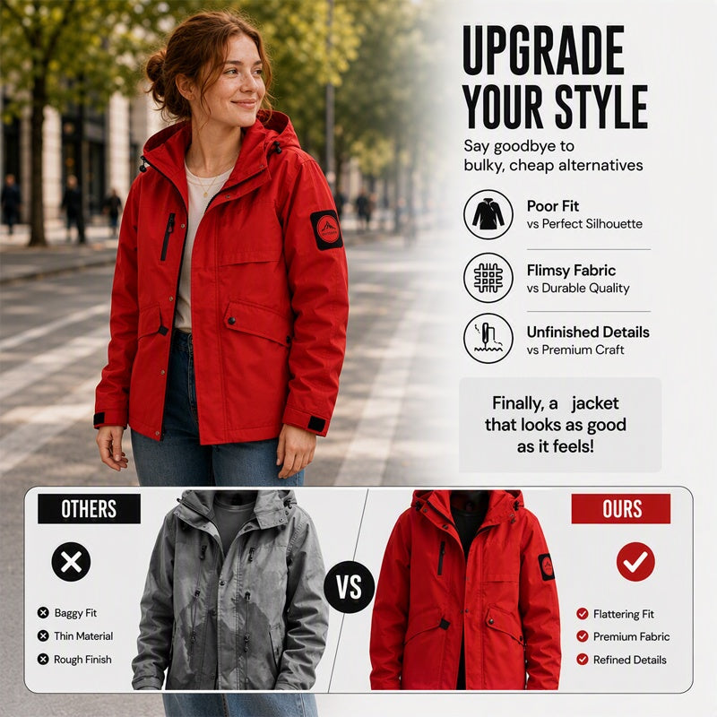 Women's Waterproof Outdoor Windbreaker