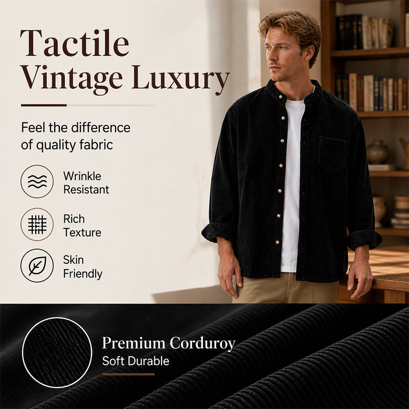 Men's Casual Corduroy Long Sleeve Shirt