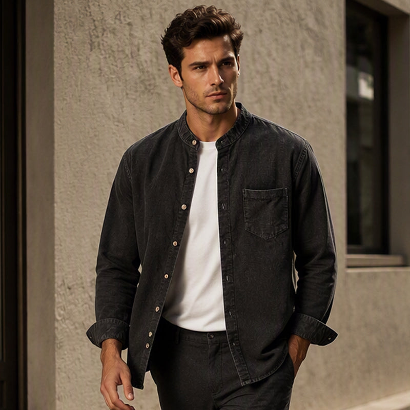 Men's Casual Corduroy Long Sleeve Shirt
