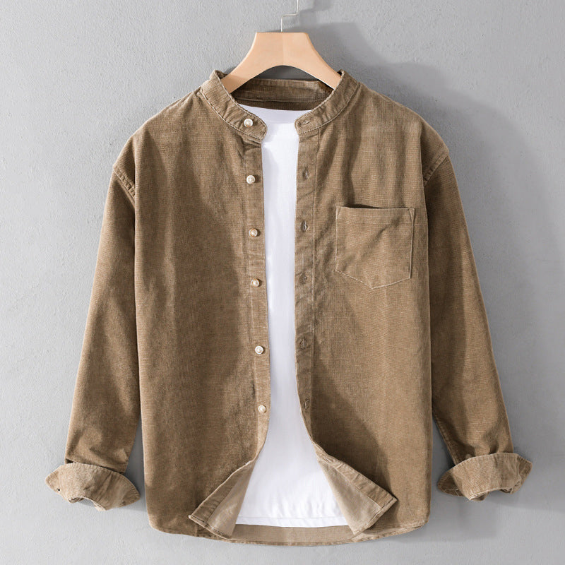 Men's Casual Corduroy Long Sleeve Shirt