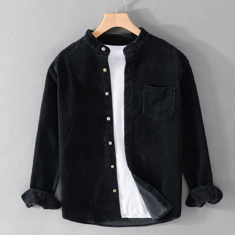 Men's Casual Corduroy Long Sleeve Shirt