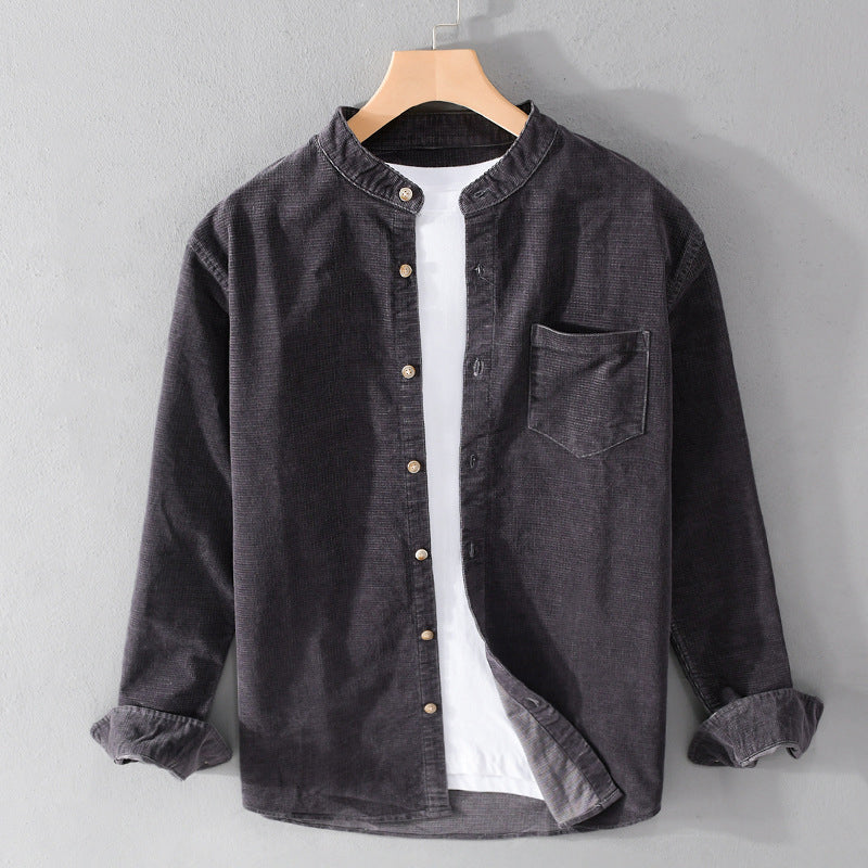 Men's Casual Corduroy Long Sleeve Shirt