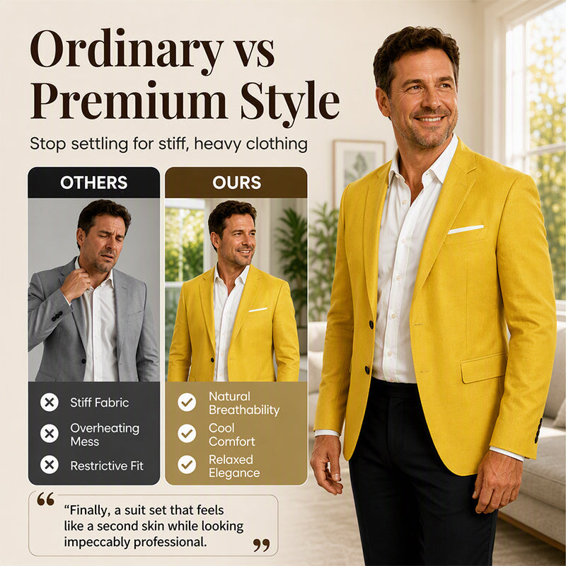Men's Classic Slim Fit Two-Button Blazer