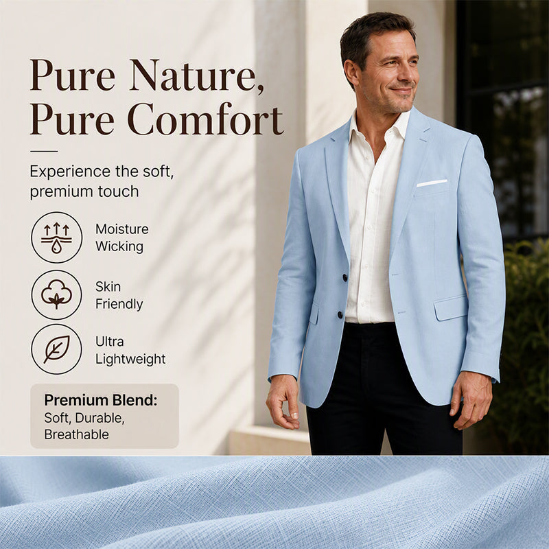 Men's Classic Slim Fit Two-Button Blazer