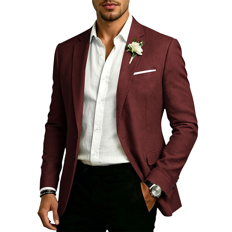 Men's Classic Slim Fit Two-Button Blazer
