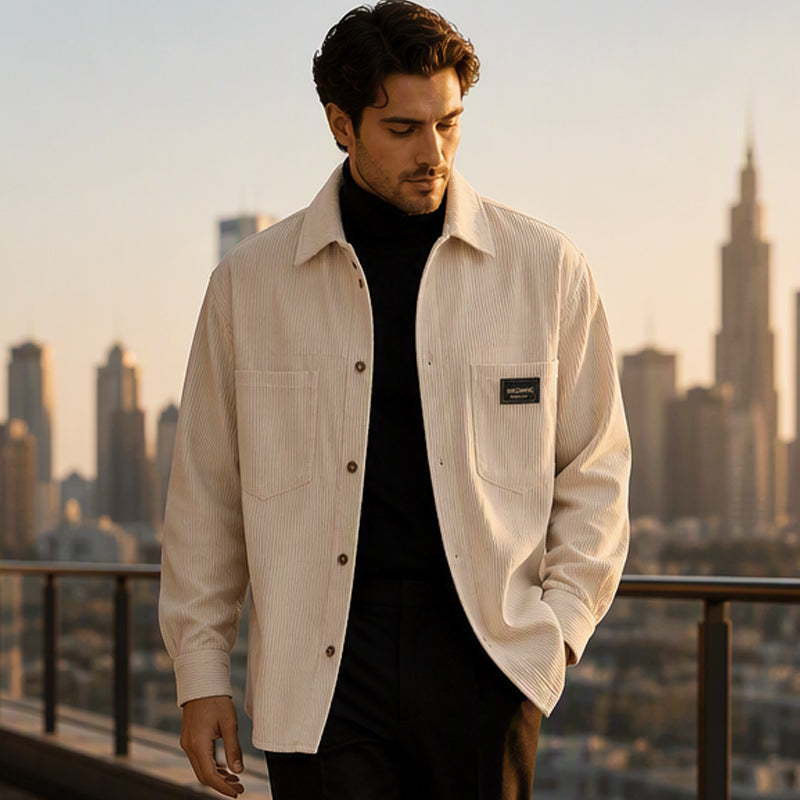 Men's Casual Corduroy Shirt Jacket