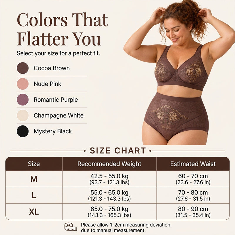 Women's High Waist Tummy Control Lace Panties