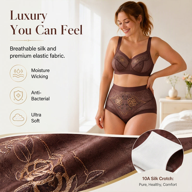 Women's High Waist Tummy Control Lace Panties
