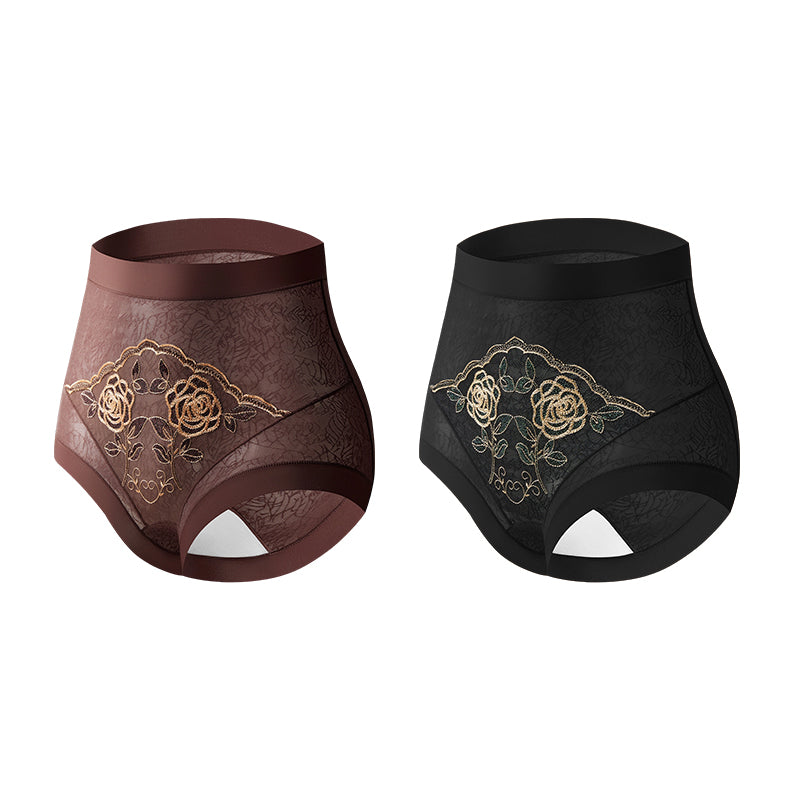 Women's High Waist Tummy Control Lace Panties