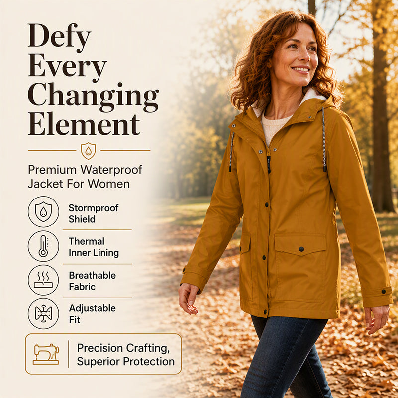 Women's Plush-Lined Windproof Hooded Jacket