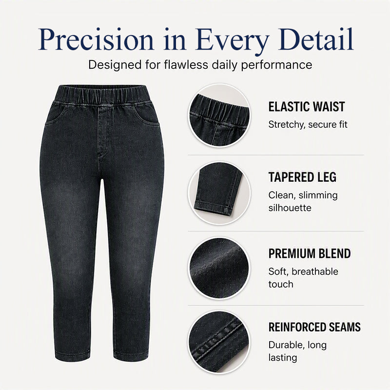 Women's Plus Size Stretch Capri Jeans