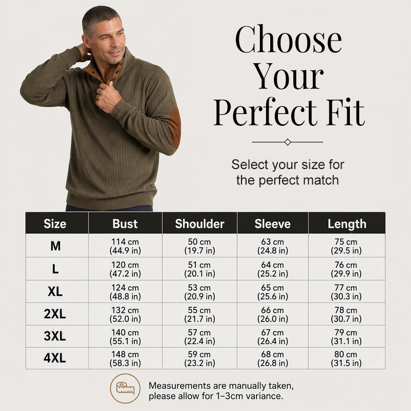 Men's Corduroy Stand Collar Sweatshirt