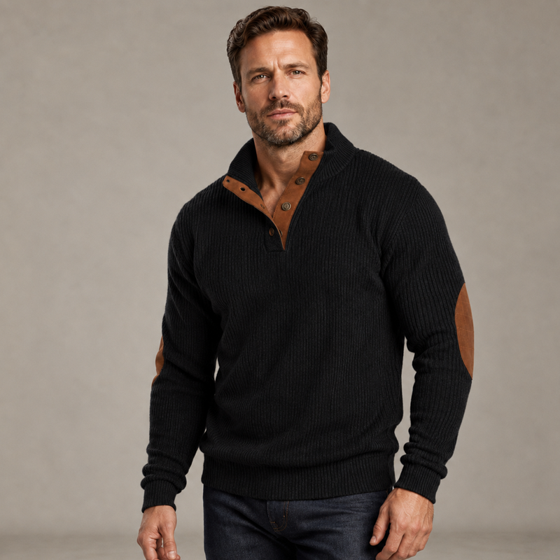 Men's Corduroy Stand Collar Sweatshirt