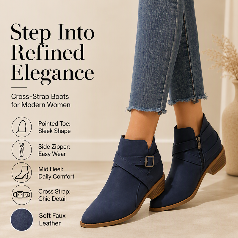 Women's Retro Pointed Toe Chelsea Boots